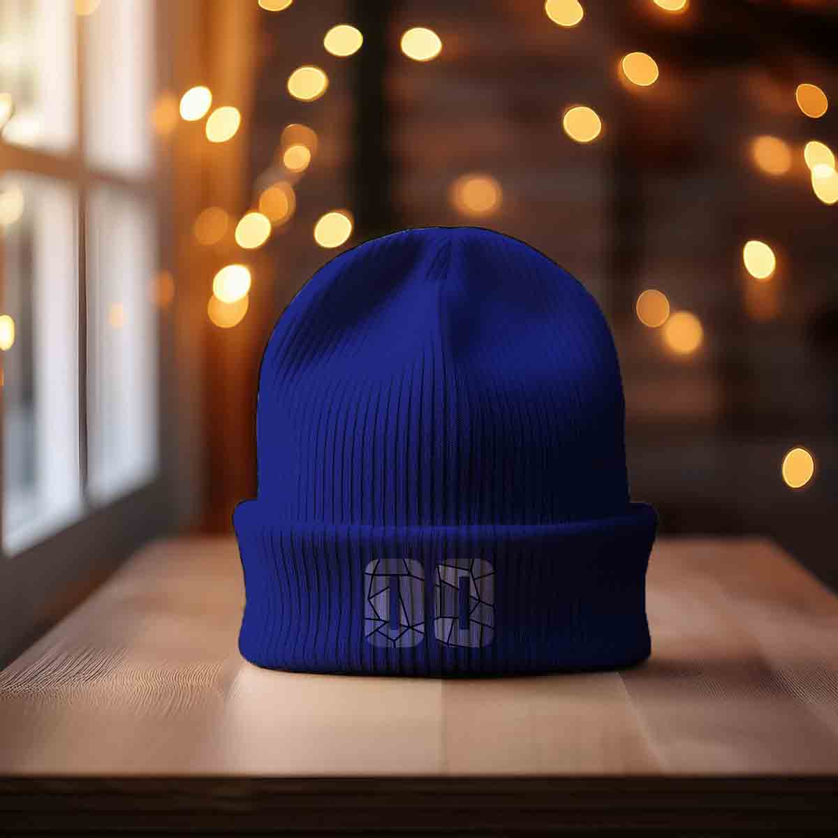 Beanies Plus 00 Number Cuffed Beanie (Royal)