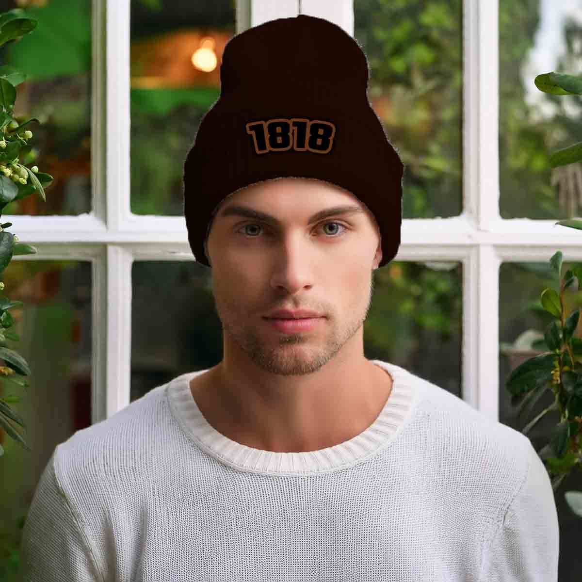 Beanies Plus 1818 Year Cuffed Beanie (Brown) image 2