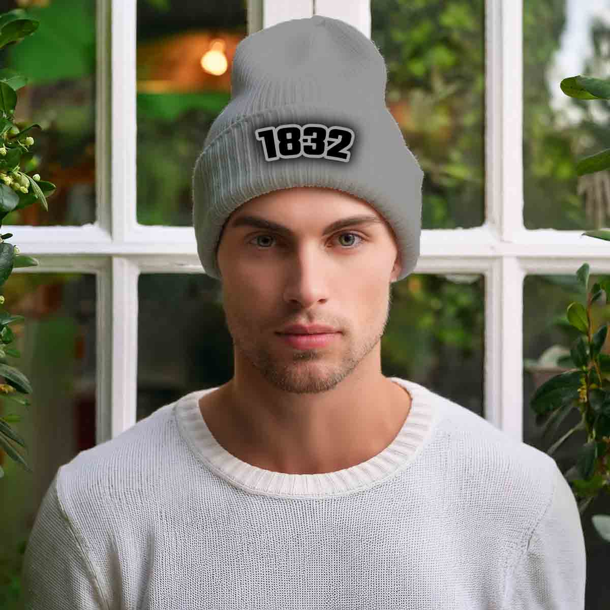 Beanies Plus 1832 Year Cuffed Beanie (Heather Grey) image 2