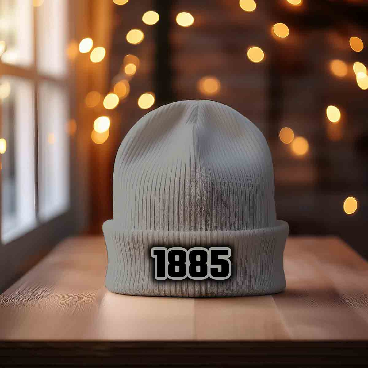Beanies Plus 1885 Year Cuffed Beanie (Heather Grey)