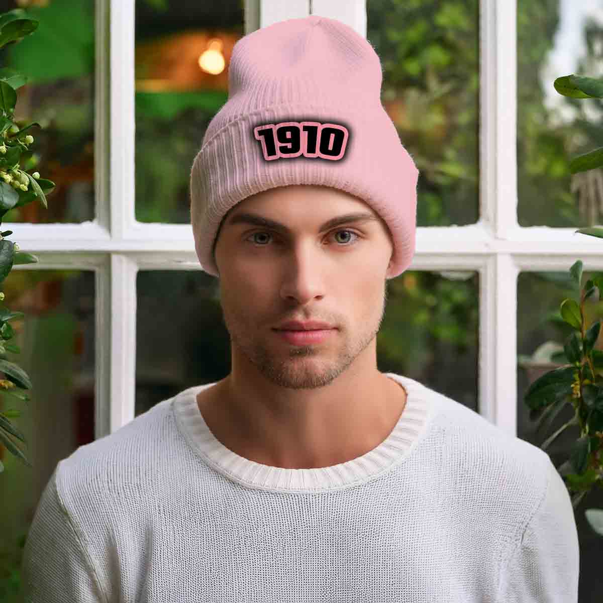 Beanies Plus 1910 Year Cuffed Beanie (Baby Pink) image 2