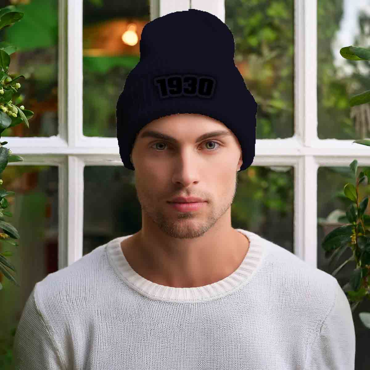 Beanies Plus 1930 Year Cuffed Beanie (Navy) image 2