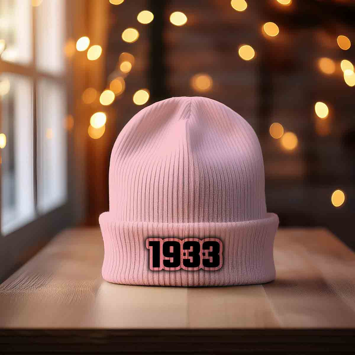 Beanies Plus 1933 Year Cuffed Beanie (Baby Pink)