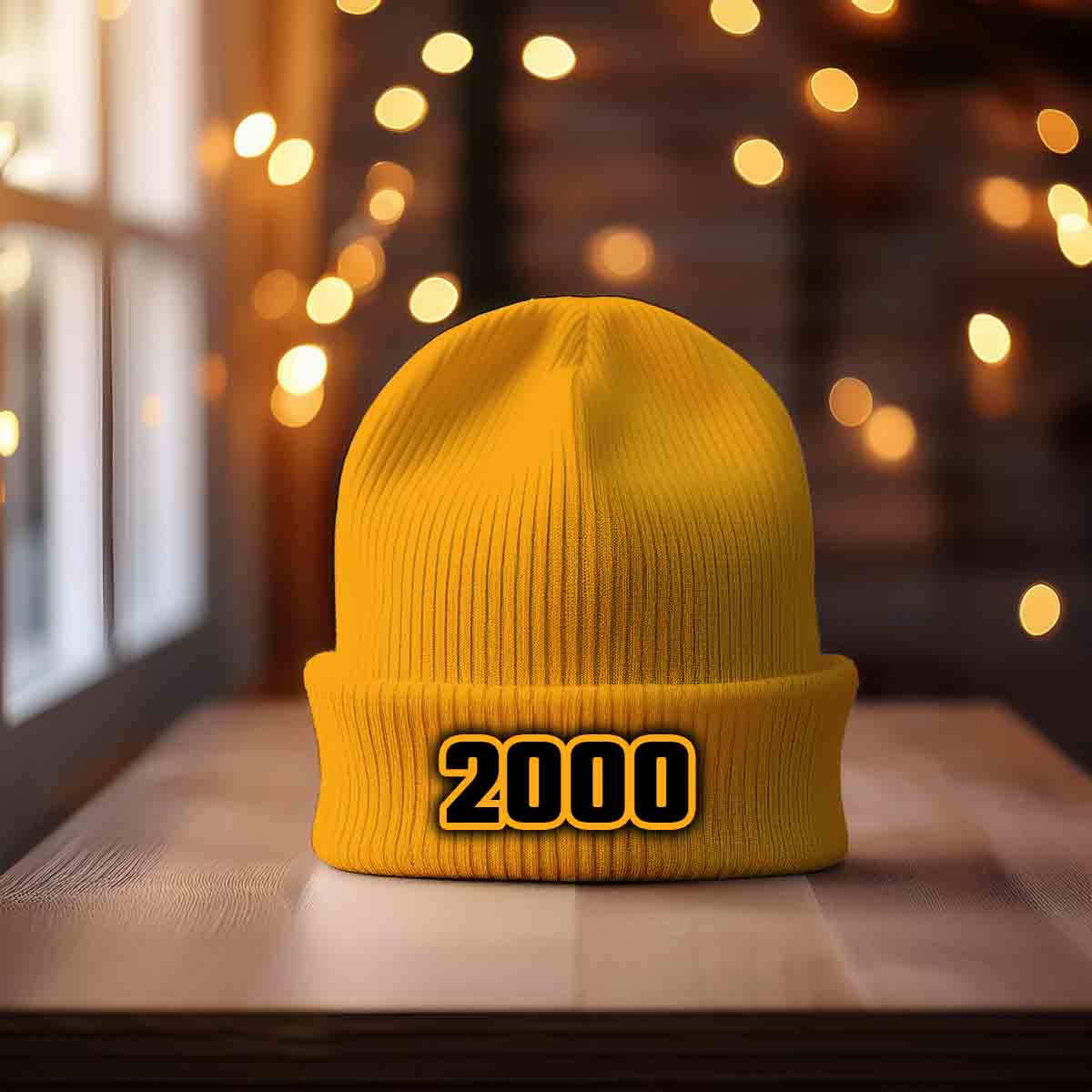 Beanies Plus 2000 Year Cuffed Beanie (Gold)