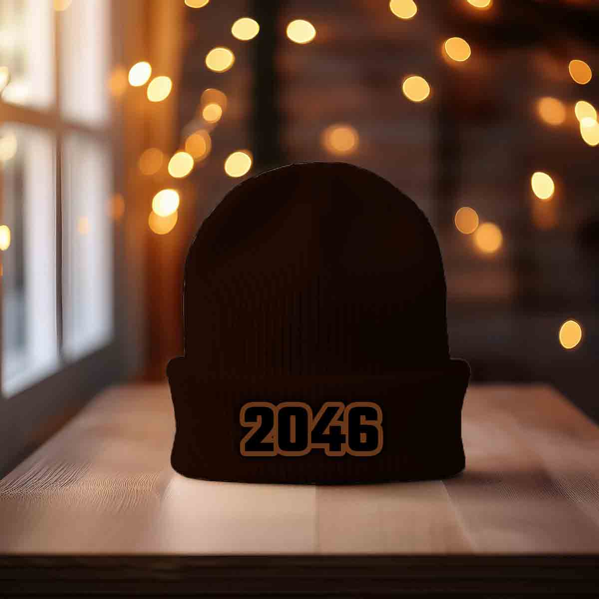 Beanies Plus 2046 Year Cuffed Beanie (Brown) image 1