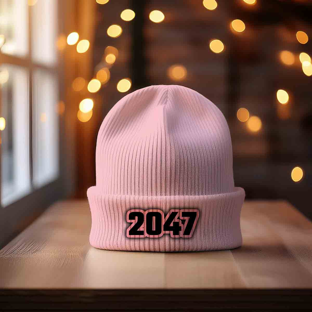 Beanies Plus 2047 Year Cuffed Beanie (Baby Pink) image 1