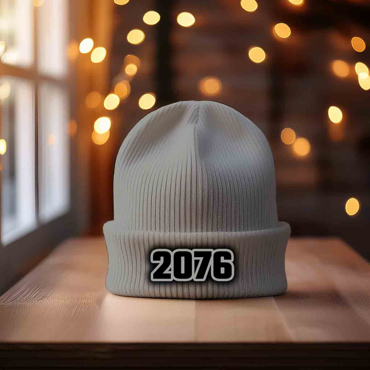 Beanies Plus 2076 Year Cuffed Beanie (Heather Grey) image 1