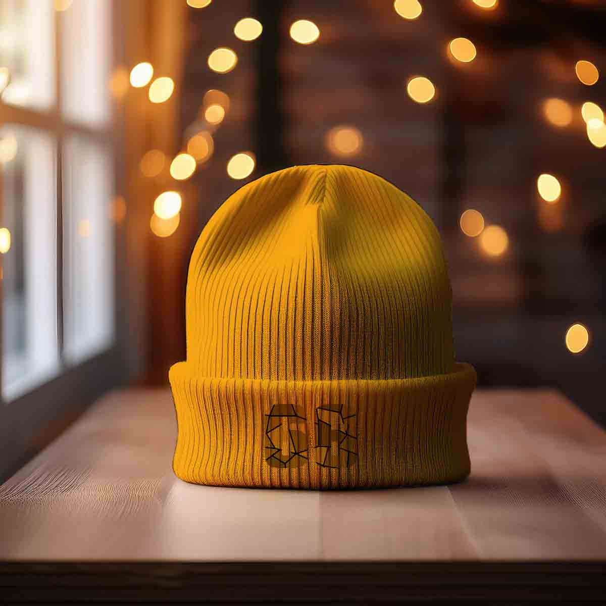 Beanies Plus 66 Number Cuffed Beanie (Gold)