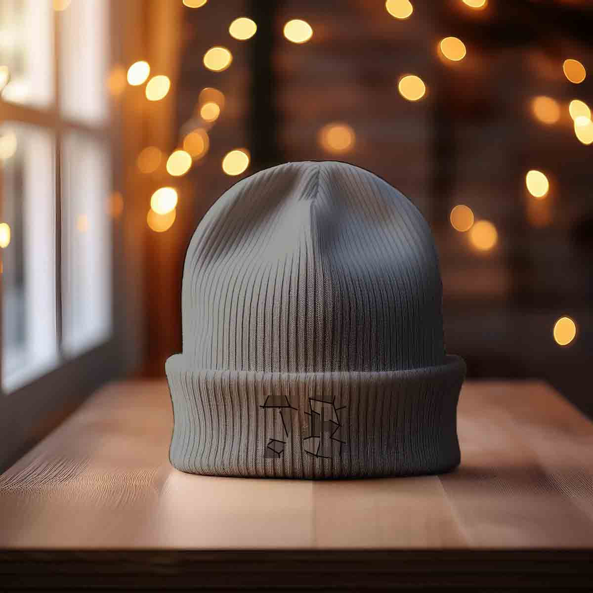 Beanies Plus 78 Number Cuffed Beanie (Heather Grey)