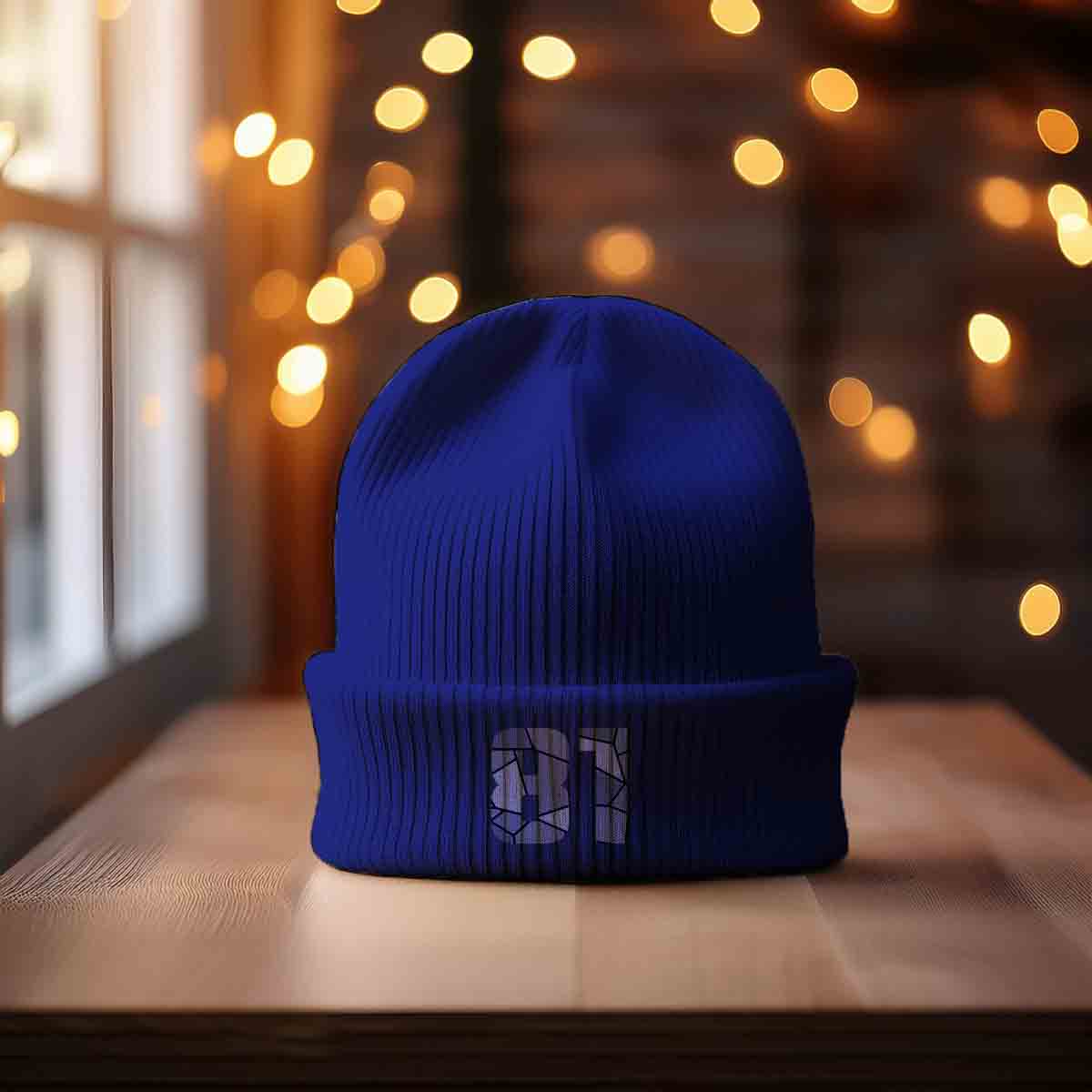 Beanies Plus 81 Number Cuffed Beanie (Royal)