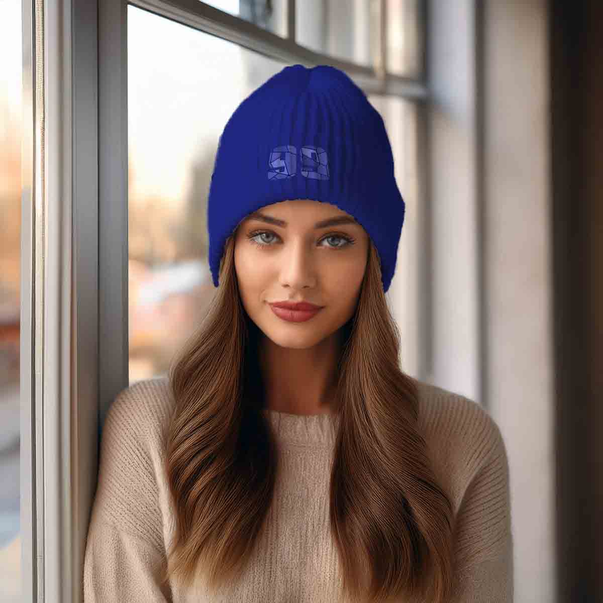 Beanies Plus 99 Number Cuffed Beanie (Royal) image 2